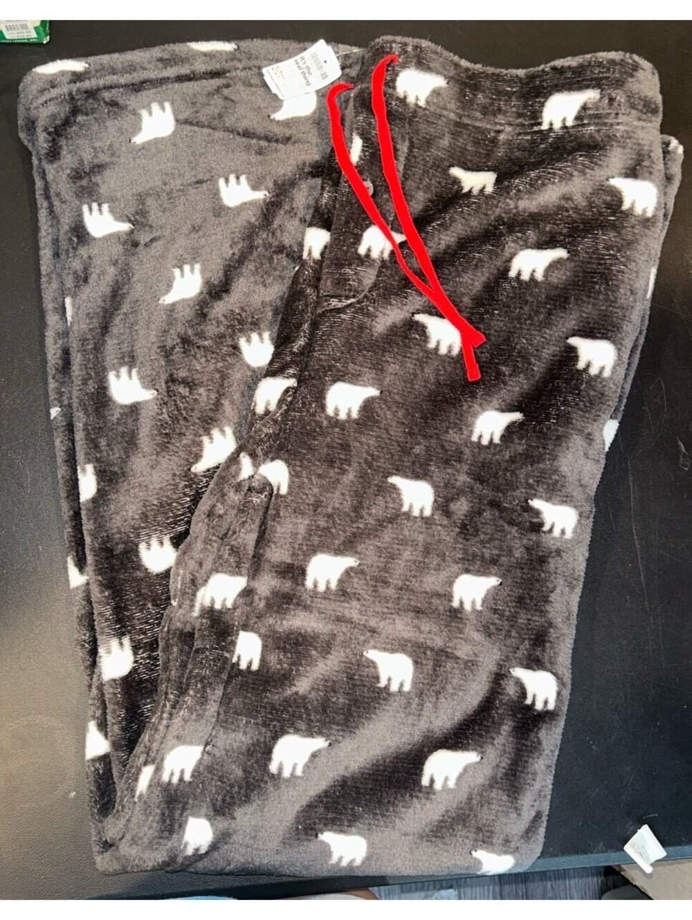 Coca-Cola Polar Bear Fleece Pajama Pants XXL Charcoal Gray Plush Lounge NWT